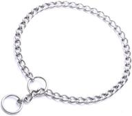 🐶 mile high life: durable stainless steel dog training chain collar - slip p ring, choke collar, weather proof & tarnish resistant - choose from a variety of sizes and weight options logo