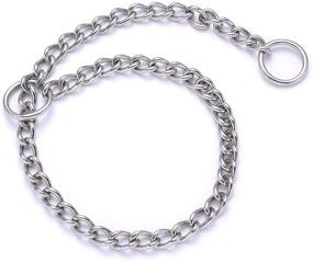 img 1 attached to 🐶 Mile High Life: Durable Stainless Steel Dog Training Chain Collar - Slip P Ring, Choke Collar, Weather Proof & Tarnish Resistant - Choose from a Variety of Sizes and Weight Options