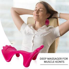 img 3 attached to 🌈 Ultimate Relief: BONA Neck Massager Shiatsu Deep Tissue & Chiropractic Neck Stretcher for Neck Pain