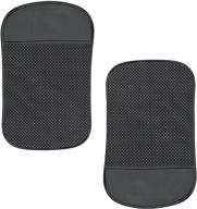 📱 carroo sure-grip sticky mats - securely hold your phone, preventing it from sliding into the cup holder - conveniently store sunglasses within reach - removable, renewable, and reusable mats with no sticky residue - set of 2 mats logo