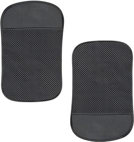 img 4 attached to 📱 Carroo Sure-Grip Sticky Mats - Securely Hold Your Phone, Preventing It from Sliding Into the Cup Holder - Conveniently Store Sunglasses Within Reach - Removable, Renewable, and Reusable Mats with No Sticky Residue - Set of 2 Mats