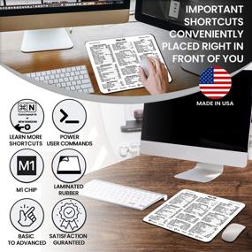 img 3 attached to 🖥️ SYNERLOGIC Конечный справочник по клавиатурным комбинациям Mac OS v2.0
⠀Мышь-коврик - Премиум, ламинированная, антистатическая резина (белый)