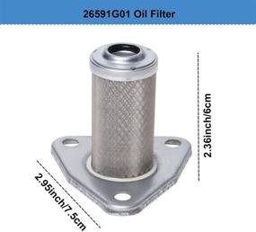 img 2 attached to 🔍 PODOY EZGO Golf Cart Oil Filter for EZGO TXT Medalist 4 Cycle 295/350CC Rep 26591G01 with O Ring