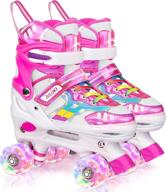 👟 adjustable roller skates for toddlers - boys and girls with light-up wheels, suitable for indoor and outdoor use logo