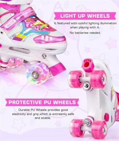 img 1 attached to 👟 Adjustable Roller Skates for Toddlers - Boys and Girls with Light-up Wheels, Suitable for Indoor and Outdoor Use