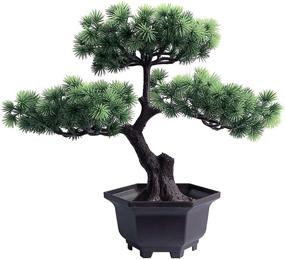 img 4 attached to 🌿 Artificial Bonsai Tree Decorative Fake Plant for Home Office Wall, Bookshelf, and Room Décor (A-Style)