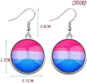 img 3 attached to 🌈 CHOORO Gay Pride Gift: Vibrant LGBT Rainbow Pride Earrings - Ideal Bisexual & Transgender Pride Jewelry
