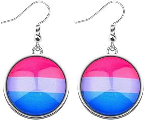 img 4 attached to 🌈 CHOORO Gay Pride Gift: Vibrant LGBT Rainbow Pride Earrings - Ideal Bisexual & Transgender Pride Jewelry
