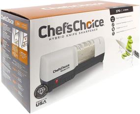 img 2 attached to 🔪 Chef's Choice Hybrid Diamond Hone Knife: Electric and Manual Sharpening for Straight and Serrated 20-Degree Knives, 3-Stage Whitening System