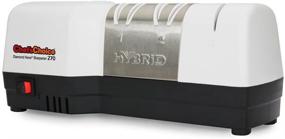 img 1 attached to 🔪 Chef's Choice Hybrid Diamond Hone Knife: Electric and Manual Sharpening for Straight and Serrated 20-Degree Knives, 3-Stage Whitening System