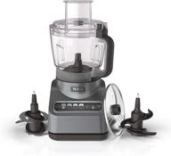 🥘 ninja bn601 professional plus food processor, 1000w, 4-in-1 functions (chopping, slicing, purees & dough) with 72-oz. bowl, 3 blades, food chute & pusher, silver логотип