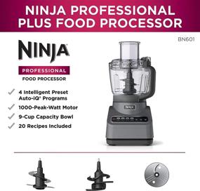 img 3 attached to 🥘 Ninja BN601 Professional Plus Food Processor, 1000W, 4-in-1 Functions (Chopping, Slicing, Purees & Dough) with 72-oz. Bowl, 3 Blades, Food Chute & Pusher, Silver