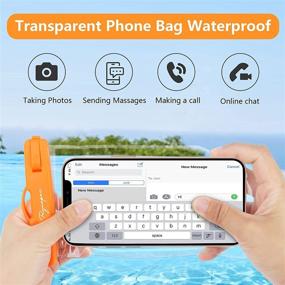 img 3 attached to 📱 Rynapac B02 6.9’’ Clear PVC Waterproof Phone Bag - Universal Watertight Cellphone Case for Kayak, Travel, Boating, Fishing, Hiking - IPX8 Waterproof Phone Pouch, 2 Pack