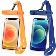 📱 rynapac b02 6.9’’ clear pvc waterproof phone bag - universal watertight cellphone case for kayak, travel, boating, fishing, hiking - ipx8 waterproof phone pouch, 2 pack logo