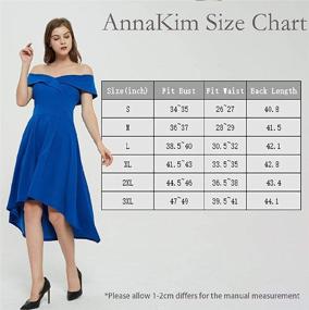 img 2 attached to 👗 AnnaKim Women's Cocktail Dress with Shoulder Detail for Weddings - Trendy Womens Clothing