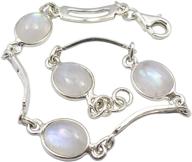 silverstarjewel cabochon moonstone bracelet sterling logo