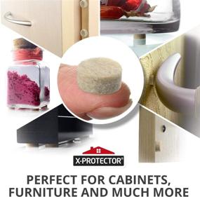 img 3 attached to 🚪 Cabinet Door Bumpers X-Protector 100 PCS – 3/8” Small Beige Felt Pads – Self-Adhesive Thick Felt Dots – Ideal Bumper Pads to Protect Glass & Other Surfaces!