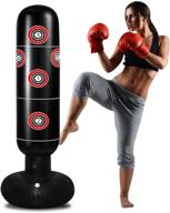 🎅 kids' christmas boxing punching bag set: stand & inflatable free-standing boxer bag for kickboxing, mma, karate practice & fun logo