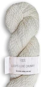 img 4 attached to 🧶 Loops Luxe Royal Alpaca & Silk Chunky Yarn: Premium Quality Luxury Yarn for Knitting, DIY Projects | Soft, Beautiful, and Easy to Use – 109 Yards, Single Skein