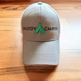 img 3 attached to 🏕️ Грязная кепка для детей Muddy Camper для младенцев, малышей и детей: идеально подходит для кемпинга, походов, защиты от солнца и дождя, и для активного отдыха на свежем воздухе - серый и белый.