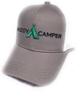 🏕️ muddy camper trucker hat for babies, toddlers, and children: ideal for camping, hiking, sun and rain protection, and the great outdoors - gray and white logo