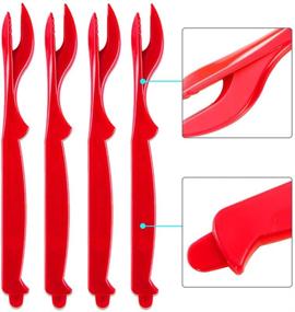 img 1 attached to 🦀 Crab Crackers and Tools Set - Includes 4 Lobster Crackers, 4 Lobster Forks, 4 Seafood Forks, 4 Butter Cups, 4 Wooden Crab Mallets, and 4 Lobster Bibs