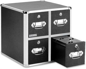 img 4 attached to 🗄️ Vaultz Locking CD File Cabinet with 4 Drawers - 15.25 x 14.00 x 14.50 Inches - Black (VZ01049)