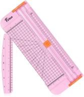 firbon a4 paper cutter 12 inch titanium straight paper trimmer - ideal for scrapbooking craft, paper, coupon, label, cardstock - side ruler & stylish pink design logo