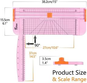 img 3 attached to Firbon A4 Paper Cutter 12 Inch Titanium Straight Paper Trimmer - Ideal for Scrapbooking Craft, Paper, Coupon, Label, Cardstock - Side Ruler & Stylish Pink Design