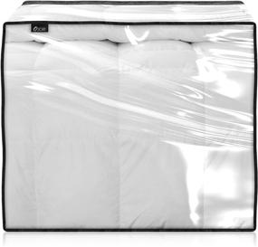 img 4 attached to 🛏️ OSORI 40L Clear Zippered Storage Bags - 3 Pack, Comforter Storage Bag for Clothes, Blankets, Quilts, and Pillows - Foldable Storage Bags with Sturdy and Smooth Zipper - 18X15X9 in