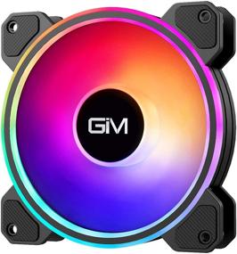 img 1 attached to 🌬️ GIM KB-24 RGB Case Fan 120mm Fan Single Pack: Optimum Cooling Solution with Customizable RGB Lighting