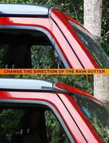 img 1 attached to 🌧️ Savadicar Upgraded Rain Gutter Extensions for 2018-2021 Jeep Wrangler JL JLU & Gladiator JT, ABS Hardtop Roof Rain Groove Diverter, Rainwater Deflector - Black