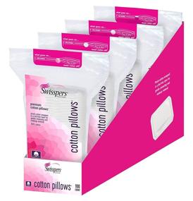 img 3 attached to Swisspers Premium 100% Natural Cotton Pillows with 💤 Pocket, 100-Count per Pack, 4 Packs (400 Total Pillows)