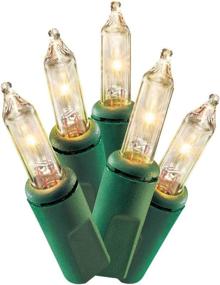 img 1 attached to 🎄 Holiday Time 100 Clear Mini Lights - Green Wire, 21.5 Feet (3 Pack Bundle)