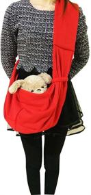 img 1 attached to Tiger Mama Reversible Sling Carrier Dogs