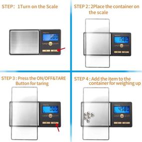 img 1 attached to 📏 200g/0.01g Gram Scale: Mini Pocket Scale for Jewelry, Digital Food Kitchen Scale with Tare and 100g Calibration Weight. Electronic Smart Scale with 6 Units, LCD Backlit Display, Tare Function, Auto Off