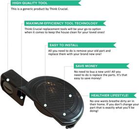 img 2 attached to Think Crucial Replacement Brushroll End Caps 🔄 for Dyson DC24 - Compatible with 915934-01 & 10-3605-06