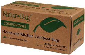img 2 attached to Premium Natur-Bag Small Food Waste Compostable Bags - Convenient Pack of 3, 3 Gallon Capacity, 25 Bags