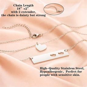 img 1 attached to 💖 KINGSIN Back to School Gifts: Mother-Daughter Necklace, Heart Cutout Matching Jewelry for Women & Girls