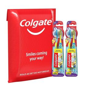 img 3 attached to 🦷 Colgate Kids Toothbrush, Minions - 4 Count, with Extra Soft Bristles and Suction Cup Holder