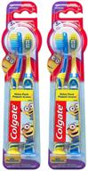 🦷 colgate kids toothbrush, minions - 4 count, with extra soft bristles and suction cup holder logo