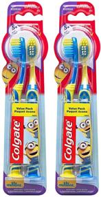 img 4 attached to 🦷 Colgate Kids Toothbrush, Minions - 4 Count, with Extra Soft Bristles and Suction Cup Holder