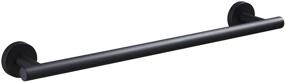 img 4 attached to USHOWER 18-Inch Bath Towel Bar | Long-lasting 🛁 SUS304 Stainless Steel | Matte Black Finish | Modern Style