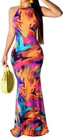 img 4 attached to 👗 Maxi Dress Summer Vacation Apparel for Women - Women's Clothing Dresses