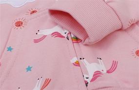 img 2 attached to 🦄 Cute Toddler Unicorn Hoodie Zip Up Jackets for Baby Girls - Outdoor Cartoon Hooded Sweatshirt for Kids