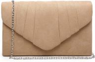 👛 dasein velvet pleated envelope women's handbags & wallets - evening collection logo