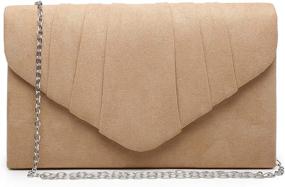 img 4 attached to 👛 Дэсейн велюровый складной конверт для женщин - коллекция вечерних сумок и кошельков