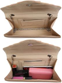 img 1 attached to 👛 Дэсейн велюровый складной конверт для женщин - коллекция вечерних сумок и кошельков