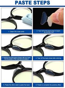 img 1 attached to 👓 12 Pairs of Anti-Slip Silicone Adhesive Nose Pads for Eyeglasses, Glasses, and Sunglasses