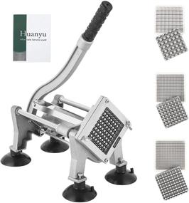 img 4 attached to 🥔 Efficient and Versatile Huanyu French Fry Cutter - Manual Potatoes Cutting Machine Commercial Slicer for Vegetables and Fruits - Heavy Duty Dicer with 1/4", 3/8", 1/2" Blades – Includes 4 Suction Feet – Ideal for Potato, Carrot, and Cucumber